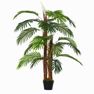 HOMCOM Künstliche Palme  120cm, naturgetreue Kunstpflanze f…