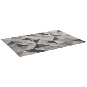 HOMCOM Teppich im Trenddesign moderner Teppich mit geometri…
