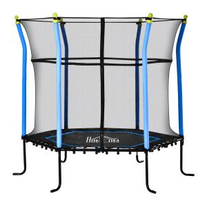 HOMCOM Kindertrampolin 5,3FT Gartentrampolin mit Sicherheit…