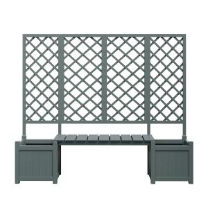 Pflanzkübel mit Spalier und Sitz für Garten Hof Terrasse, f…