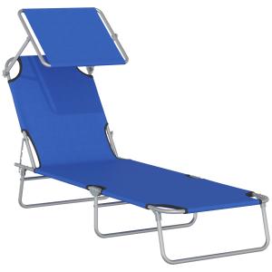 Outsunny Sonnenliege mit Sonnenschutz, Gartenliege klappbar…