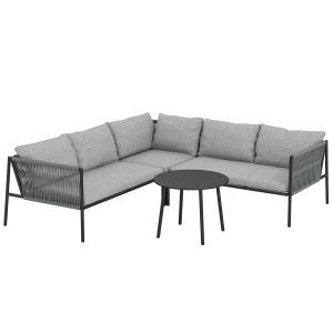 Outsunny Gartenmöbel Set Polyrattan Lounge-Set mit Ecksofa…