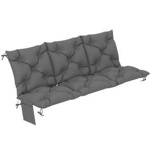 Outsunny Bankauflage 150x100x10 cm 3-Sitzer Bankkissen mit…