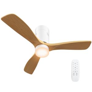 HOMCOM Deckenventilator mit Beleuchtung und Fernbedienung 1…