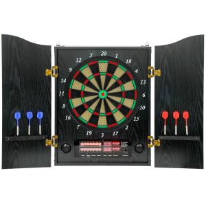 SPORTNOW Elektronische Dartscheibe E Dartboard mit Schrank…