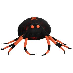 Outsunny 43 cm Aufblasbare Halloweendeko Große Spinne mit L…