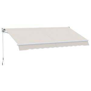 Outsunny Manuell ausfahrbares Sonnensegel 200x295 cm Balkon…