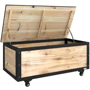Outsunny Gartenbox Holz Auflagenbox 121L Aufbewahrungsbox m…