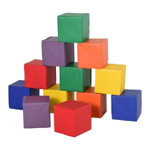 HOMCOM Bausteine für Kinder 12er-Set Schaumstoff-Bauklötze…