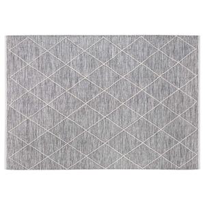 HOMCOM Teppich aus Baumwolle Grau 240 x 170 x 0,7 cm   Aosom