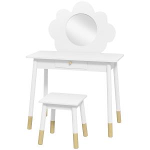 AIYAPLAY Kinder Schminktisch-Set mit Hocker, 2-teiliges Sch…
