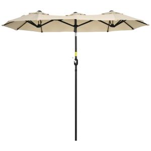 Outsunny Gartenschirm 285x147cm Marktschirm mit Neigungswin…