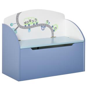 HOMCOM Spielzeugkiste mit Sitzbank 2 in 1 aus Holz, Spielze…