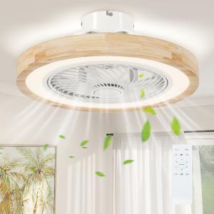 HOMCOM Deckenventilator mit Beleuchtung Fernbedienung LED V…