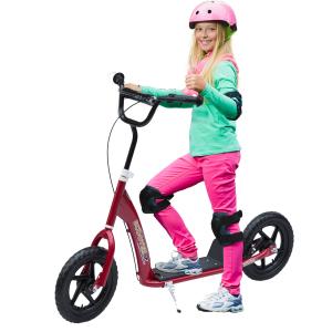 HOMCOM Kinderroller City Roller Scooter 12 Zoll mit Hinterb…