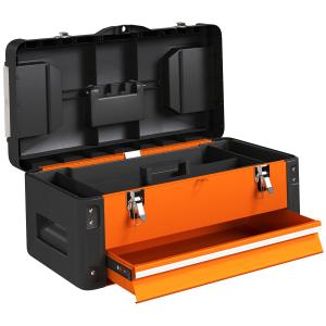 HOMCOM Werkzeugkiste leer, 49,7 x 25,3 x 23 cm Werkzeugkast…