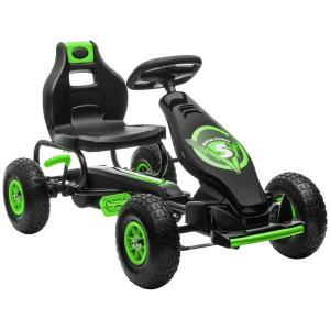HOMCOM Gokart Kinderfahrzeug mit verstellbarem Sitz und Gum…