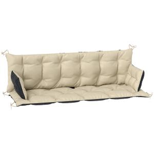 Outsunny 3 Sitzer Bankauflage 180x110x8 cm Bankkissen mit B…