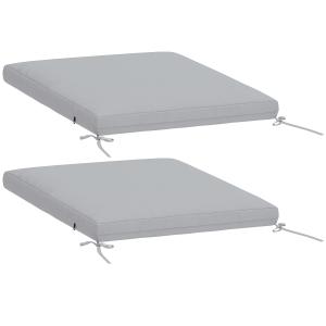 Outsunny 2er-Set Gartenstuhlauflagen, Sitzkissen 50 x 50 cm…