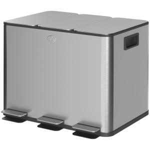 HOMCOM Mülltrennsystem mit 3 Fächern zu je 20L für die Küch…