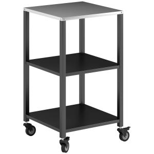 Outsunny Grillwagen 3-Etagen Grilltisch mit Edelstahl Arbei…