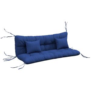 Outsunny 4er-Set Sitzkissen, 150x50 cm wasserabweisend Stuh…