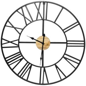 HOMCOM Wanduhr modern 60cm mit Römischen Ziffern, Runde Uhr…