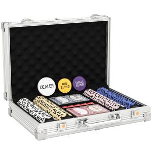 SPORTNOW Pokerkoffer abschließbar Pokerset mit Koffer 200 C…