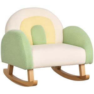 HOMCOM Schaukelstuhl Kindersofa kuscheliger Kindersessel Eu…