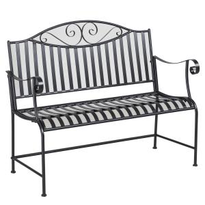 Outsunny Gartenbank Sitzbank 2 Personen Parkbank Armlehne M…