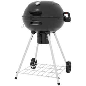 Outsunny Holzkohlegrill BBQ Campinggrill mit Grillrost, Räd…