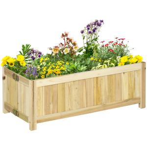 Outsunny Hochbeet klappbarer Pflanzkasten 70x30x25cm für Ga…