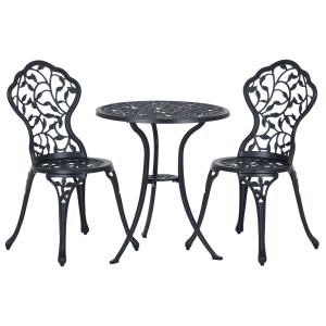 Outsunny Bistroset für 2 Personen Balkonmöbel Set mit Bistr…