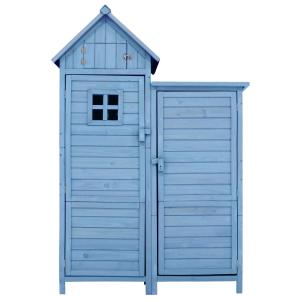 Gerätehaus Gartenschrank mit 2 Regalen, Geräteschuppen mit…