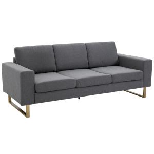 HOMCOM Polstersofa 3-Sitzer Sofa Stoffsofa Sitzmöbel Fernse…