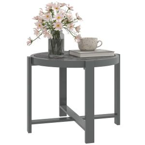 Outsunny Beistelltisch Gartentisch Rund wetterfest Aluminiu…