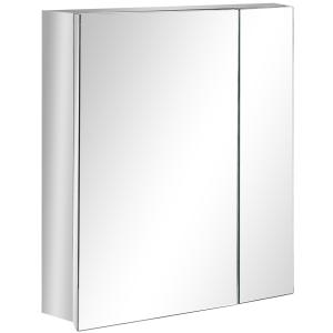 kleankin Spiegelschrank, Badspiegelschrank mit 3 Innenböden…
