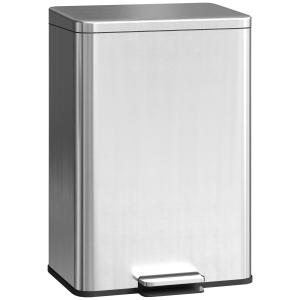 HOMCOM Mülleimer 20 L Treteimer mit Softclose-Deckel, Pedal…