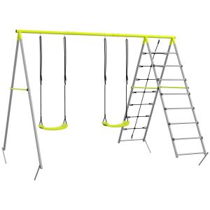 Outsunny 2 in 1 Schaukelset, 2er Schaukel, Kinderschaukel,…
