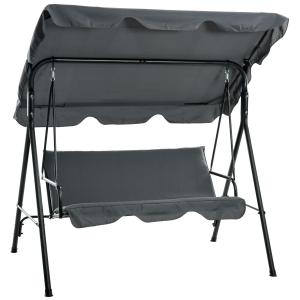 Outsuuny Hollywoodschaukel mit Sitzpolster, 3-Sitzer Garten…