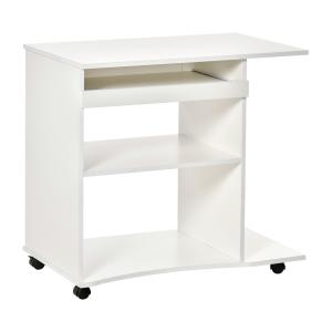 HOMCOM PC Tisch Computer Schreibtisch Bürotisch mit Rollen…