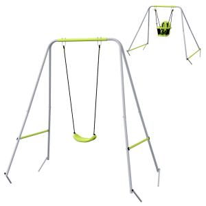 Outsunny Schaukel, 2-in-1 Schaukel für Babys, 5-Punkt-Siche…