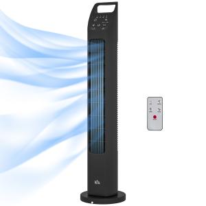 HOMCOM Turmventilator, Standventilator mit 3 Modi, Fernbedi…