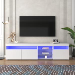 Moderner TV-Schrank mit variabler LED-Beleuchtung und Glase…
