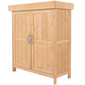 Outsunny Gartenschrank  Geräteschrank mit Doppeltür, 2 Fäch…