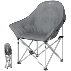 Outsunny Faltstuhl faltbar Campingstuhl mit Seitentasche Tr…