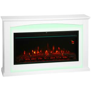 HOMCOM Elektrokamin 1000W/2000W, Flammeneffekt mit 5 Hellig…