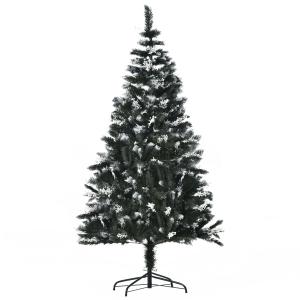 HOMCOM Künstlicher Weihnachtsbaum 1,8 m Christbaum Schnee g…