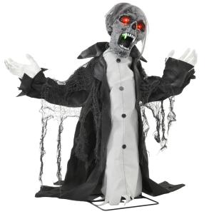 HOMCOM 75cm Halloween Dekoration Halloween Skelett mit Rot…