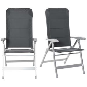 Outsunny Set aus 2 klappbaren Gartenstühlen, Liegestühle fü…